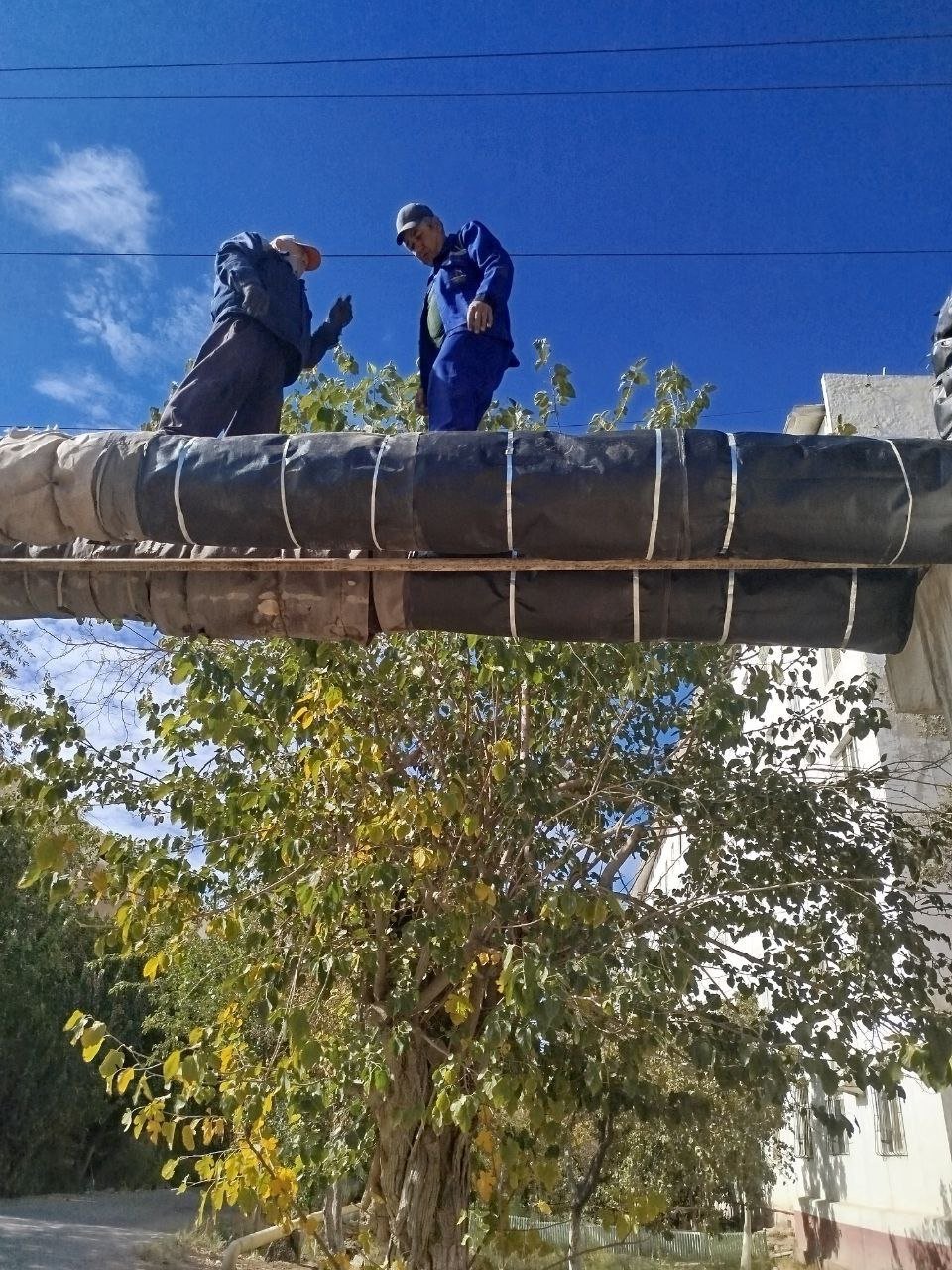 4-dahada joylashgan qozonxonaning magistral issiqlik tarmoqlarida issiqlik izolyatsiyasi (qoplama)larini ta'mirlash ishlari muvaffaqiyatli amalga oshirildi.